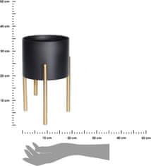 Dekorstyle Súprava kvetináčov SOFIA čierna