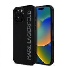 Karl Lagerfeld Zadný kryt 3D Rubber Glitter Logo pre iPhone 16 Pro Max Black