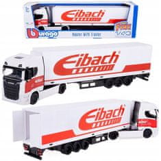 Bburago 1:43 Truck s trailerom - Scania 770 S - White Trailer Eibach