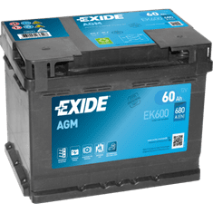 Exide AGM 60Ah Autobatéria Start-Stop 12V , 680A , EK600