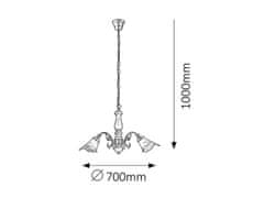 Rabalux Rabalux luster Rustic 3 E14 3x MAX 40W bronzová 7093