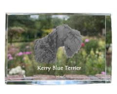 Artdog Kerry Blue Terrier, Irish Blue Terrier - krištáľ s fotkou psa, foto v skle, moderná výstava fotiek od Art-Dog