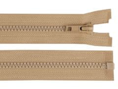 Kostený zips No 5 dĺžka 35 cm bundový - hnedá prírodná