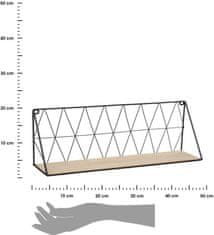 Dekorstyle Nástenná polica DANICA čierna
