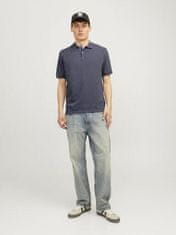 Jack&Jones Pánske polo tričko JORFREDERIKSBERG Relaxed Fit 12263111 Nightshadow Blue (Veľkosť M)