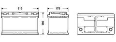 Exide AGM 82Ah Autobatéria Start-Stop 12V , 800A , EK820