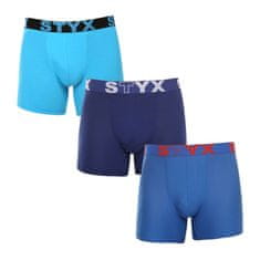 Styx 3PACK pánske boxerky long športová guma viacfarebné (3U96789) - veľkosť S