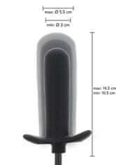 Hidden Desire Inflatable Smooth Plug Starter (Black), nafukovacia análna zástrčka