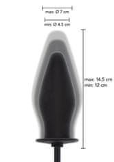 Hidden Desire Inflatable Butt Plug Advanced (Black), nafukovacia análna zástrčka