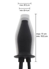 Hidden Desire Inflatable Lubricating Plug (Black), nafukovacia análna zástrčka