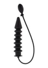 Hidden Desire Inflatable Ribbed Plug Expert (Black), nafukovacia análna zástrčka