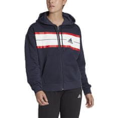 Adidas Mikina tmavomodrá 152 - 157 cm/XS Essentials Pinstripe Block Fleece