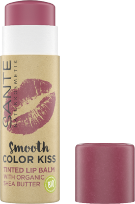 SANTE Naturkosmetik Balzam na pery Smooth Color Kiss - 01 soft coral - 7g