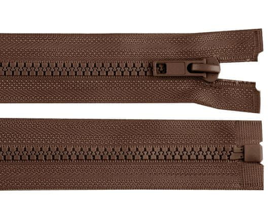 Kostený zips No 5 dĺžka 100 cm bundový - hnedá čokoládová