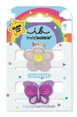 Invisibobble Škripček do vlasov Clipstar Glow Happy Flower 2 ks