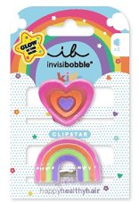 Invisibobble Škripček do vlasov Clipstar Glow Happy Heart 2 ks