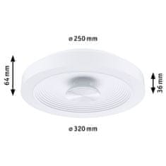 Paulmann PAULMANN LED stropné svietidlo Volea IP44 3000K / 230V 3,5 / 13W stmievateľné biela/strieborná 71177