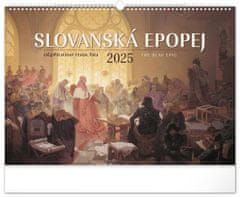 Notique Kalendár 2025 nástenný: Slovanská epopej - Alfons Mucha, 48 × 33 cm