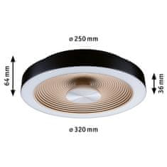 Paulmann PAULMANN LED stropné svietidlo Volea IP44 3000K / 230V 3,5 / 13W stmievateľné čierna / zlatá 71178