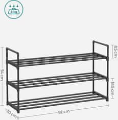 Songmics Botník Clarna 92 cm černý