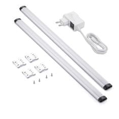 Solight LED dotykové podlinkové a nábytkové svietidlo stmievateľné, 2x5W, 4100K,2x50cm