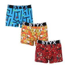 Styx 3PACK pánske boxerky art športová guma viacfarebné (3G12914) - veľkosť L