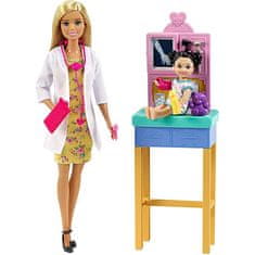 Mattel Bábika Barbie povolania - Detská lekárka set (blond)