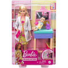 Mattel Bábika Barbie povolania - Detská lekárka set (blond)