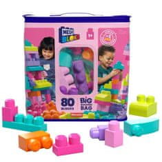 MEGA BLOKS ružové kocky vo vrecúšku 80 ks