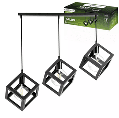 LUMILED Stropné závesné svietidlo LED geometrická kocka TALUS 3x E27