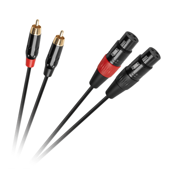 shumee Cabletech XLR - 2RCA prepojovací kábel 1m