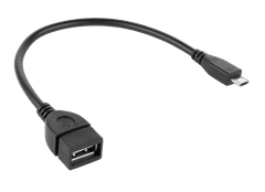 shumee USB kábel, zásuvka A - micro USB zástrčka 15cm OTG