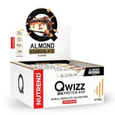 Nutrend Tyčinka QWIZZ PROTEIN BAR mandle+čokoláda 60g