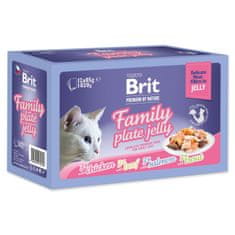 Brit Kapsička Premium by Nature filety v želé Family Plate 12x 85g