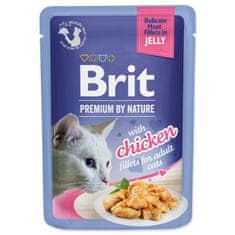 Brit Kapsička Premium by Nature kuracie filety v želé 85g