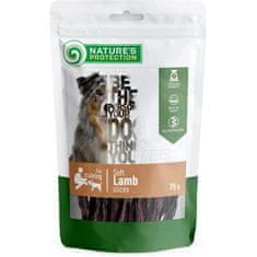 Nature&#39;s Protection Dog snack jahňacie prúžky 75 g