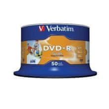 VERBATIM DVD-R Printable, cake box 50 ks