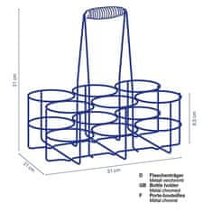 Kela Nosič na fľaše LOOP 31x21x31 cm chróm