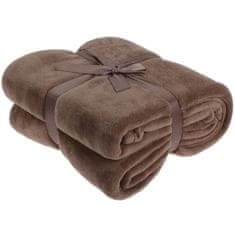 HOMESTYLING Deka fleece 180 x 230 cm ESSENTIALS hnedá