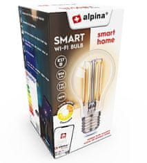 Alpina Múdra žiarovka LED WIFI biela stmievateľná E27 806LM