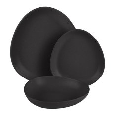 Berlingerhaus Jedálenská sada tanierov 18 ks Matte Black Collection