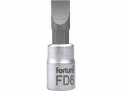 Fortum Hlavica zástrčná bit plochý, 8mm, 1/4”, FORTUM