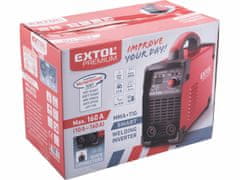 Extol Premium Invertor zvárací 10-160A, príkon 4,3kW, 70V, MMA a TIG, EXTOL PREMIUM