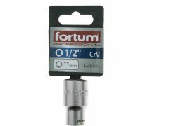 Fortum Kľúč nástrčný, 11mm, 1/2”, FORTUM