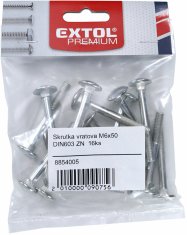 Extol Premium Skrutka vratová DIN603 ZN, 20ks, 6x20, EXTOL PREMIUM