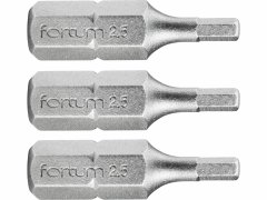 Fortum Bit imbus 3ks, H 2,5x25mm, S2, FORTUM