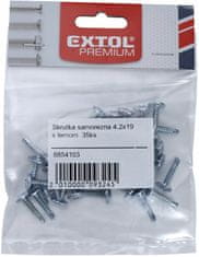 Extol Premium Skrutka samorezná s lemom 2,25mm, 35ks, 4,2x16, EXTOL PREMIUM