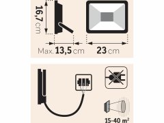 Extol Light Svietidlo 30W, 42x LED, 3200lm, IP65, EXTOL LIGHT