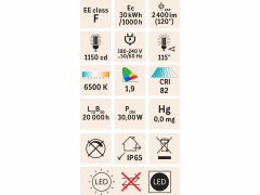 Extol Light Svietidlo 30W, 42x LED, 3200lm, IP65, EXTOL LIGHT