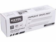 Extol Premium Klince do klincovačky hladké 75x3,05mm, 480ks, EXTOL PREMIUM